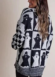 Drune | Halloween Checkered Knit Sweater