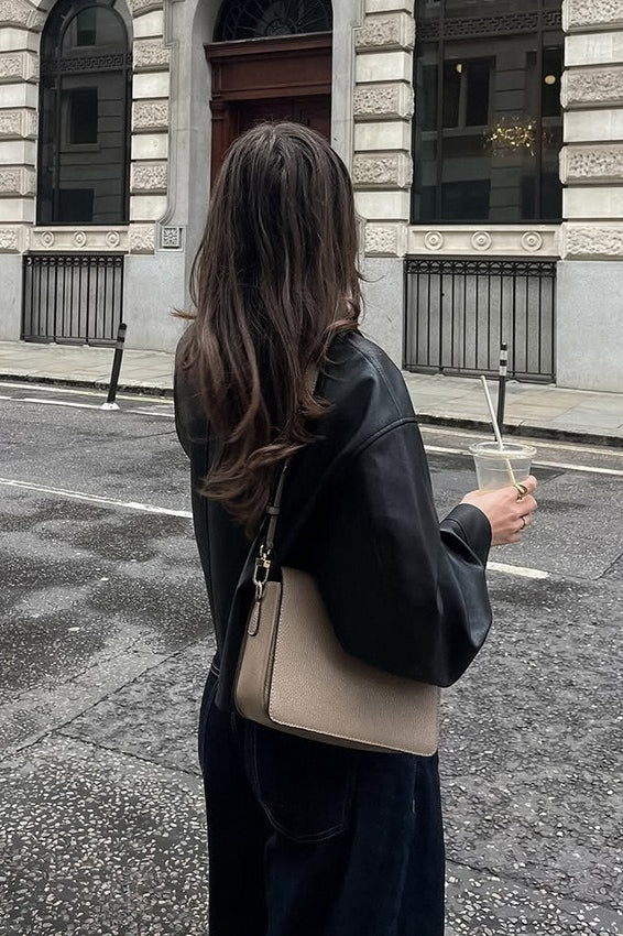 Drune | Matte Leder Motorradjacke