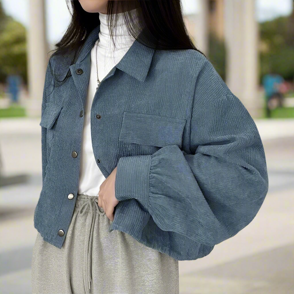 Drune | Damenjacke Aus Cord Mit Kurzem Revers