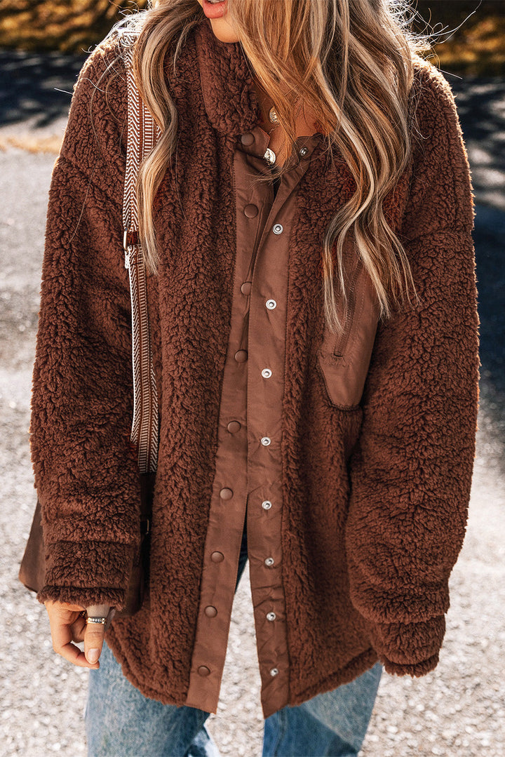 Drune | Oversized Teddyjacke Polyester Warm und Bequem