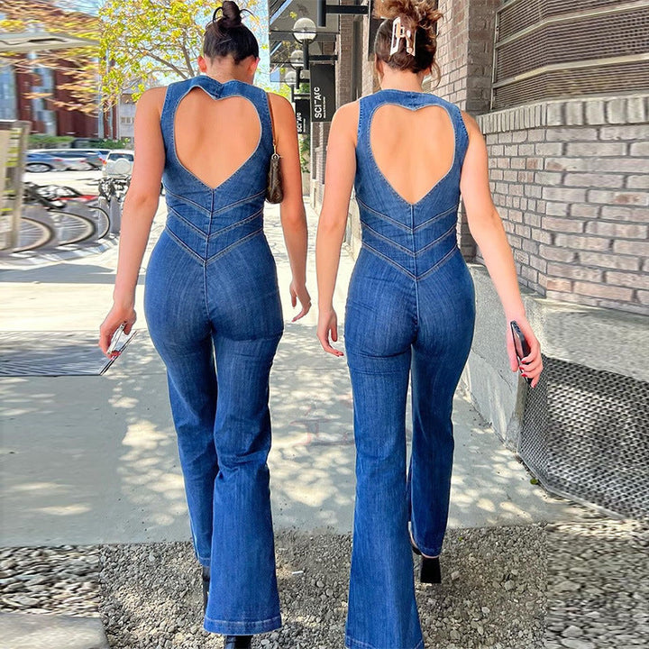 Drune | Denim-Overall mit Reißverschlussdetail für Damen