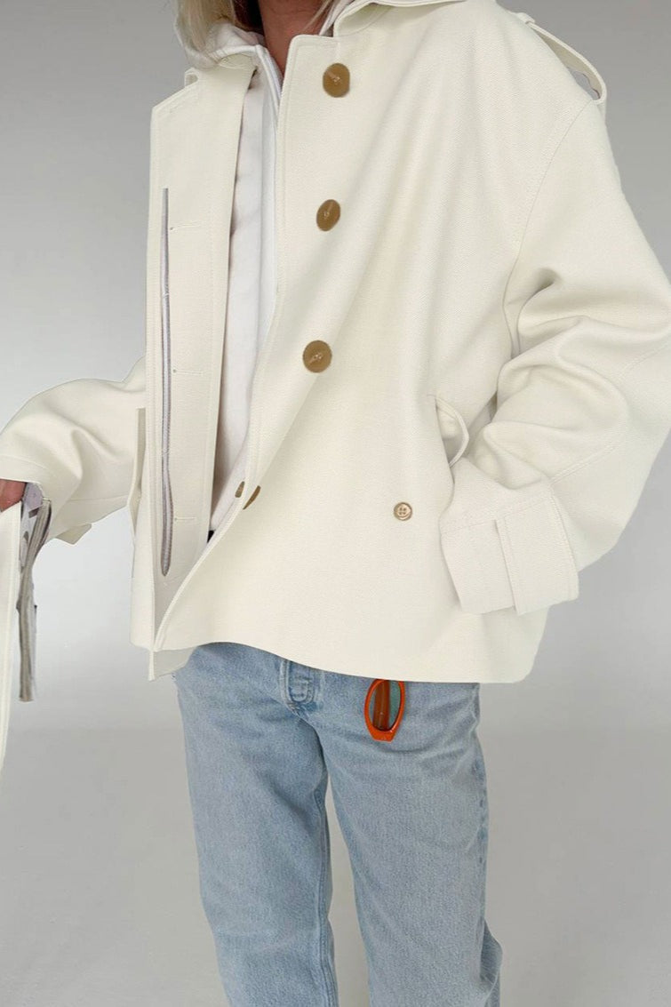 Drune | Fake Suede Drapierung Jacke
