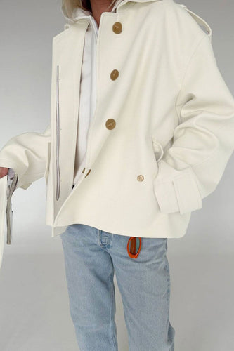 Drune | Fake Suede Drapierung Jacke