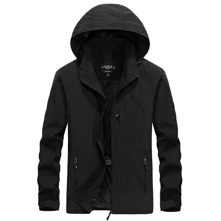Drune | Wasserdichte Outdoor Herrenjacke mit abnehmbarem Kapuzenverband