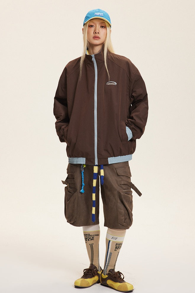 Drune | Stehkragen Farbkombination Jacke