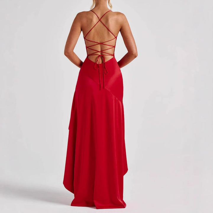 Drune | Rückenauschnitt Rüschen Unregelmäßiges Kleid