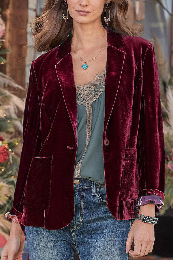 Drune | Samt Cropped Top kleine Blazer