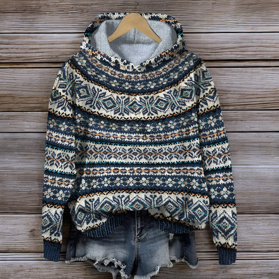 Drune | Isländischer Gestrickter Kapuzenpullover für Den Winter