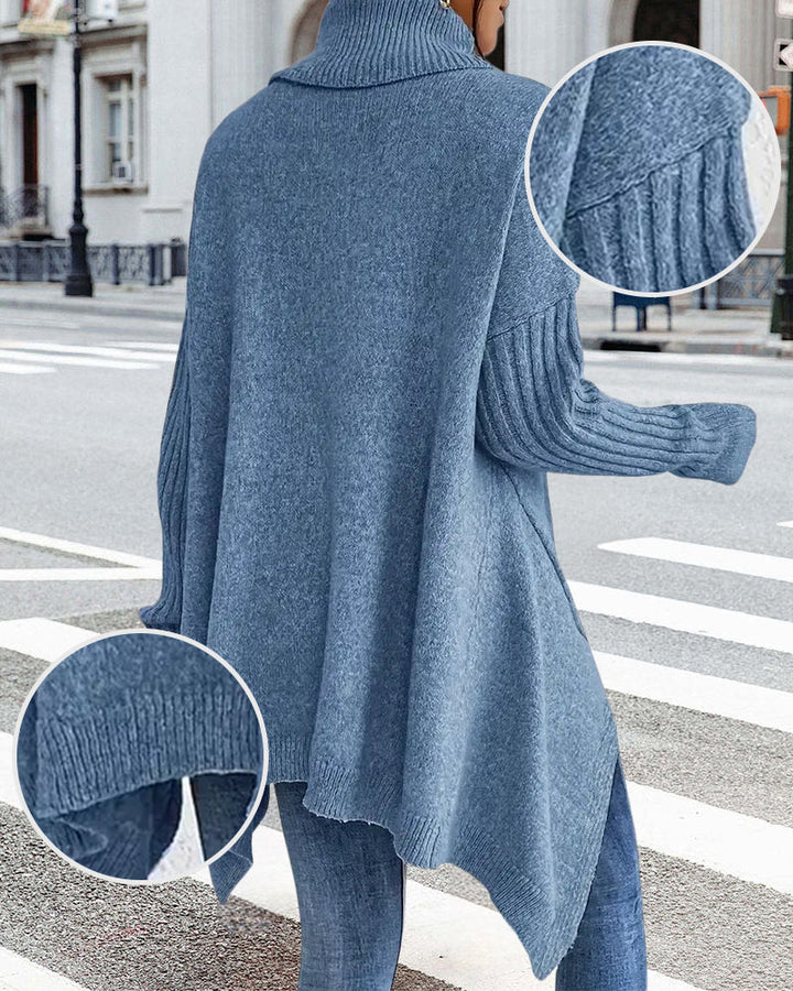 Drune | Pullover mit Hohem Kragen und Asymmetrischem Schnitt