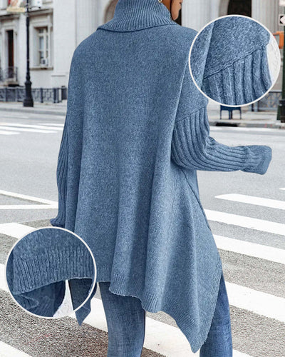 Drune | Pullover mit Hohem Kragen und Asymmetrischem Schnitt