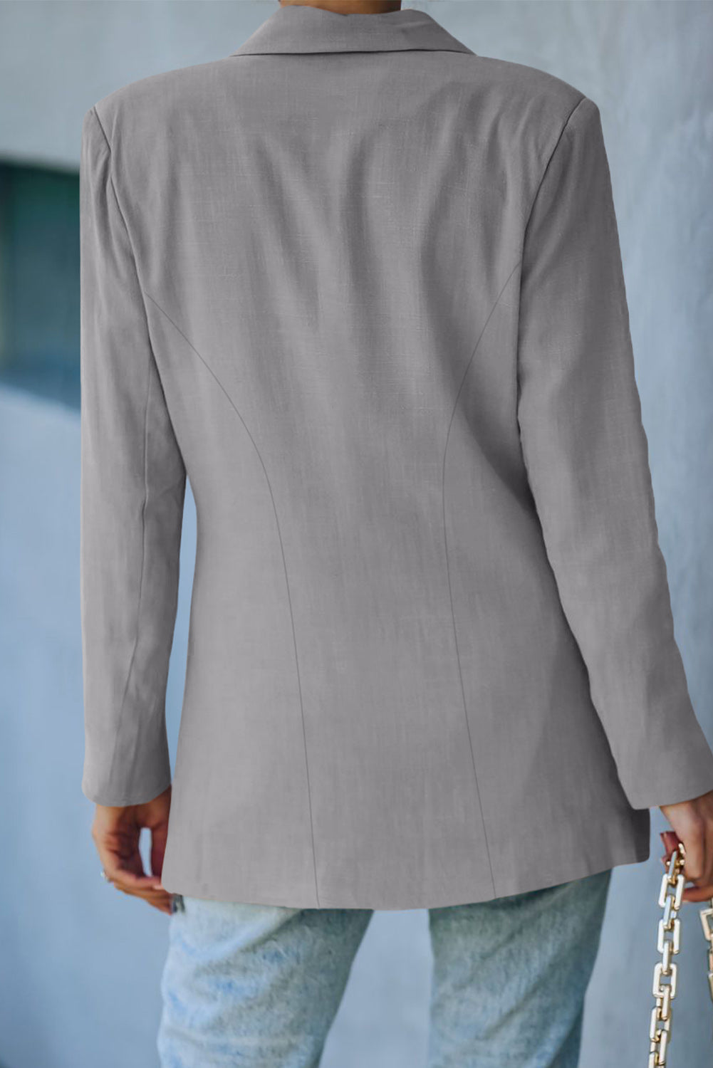 Drune | Doppelreihiger Blazer mit gepolsterten Schultern und Taschen