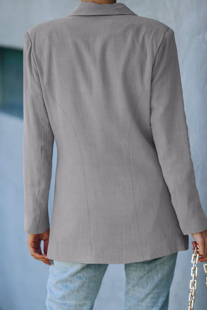 Drune | Doppelreihiger Blazer mit gepolsterten Schultern und Taschen