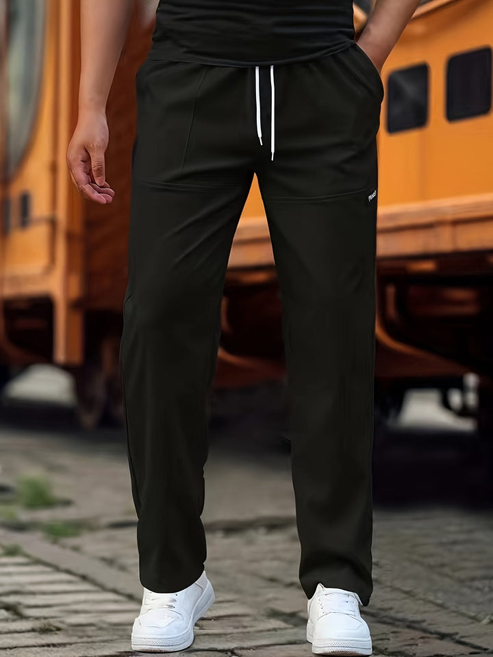 Drune | Stilvolle Kordelzug Athletische Hosen Mit Taschen Für Herren