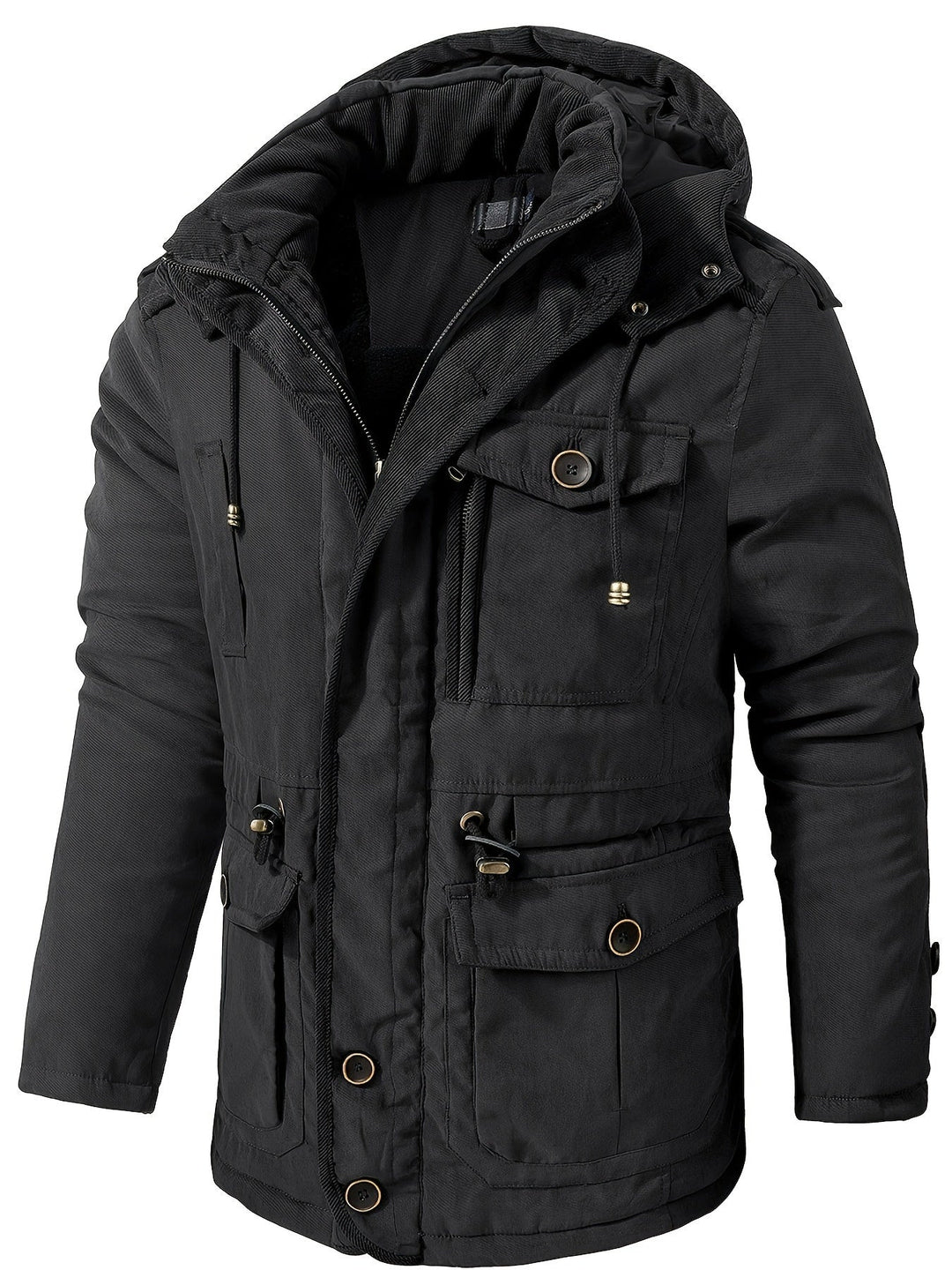 Drune | Casual aus Baumwolle Stil Cargo Winterjacken mit Taschen für Männer - Perfekt für Aktivitäten im Freien