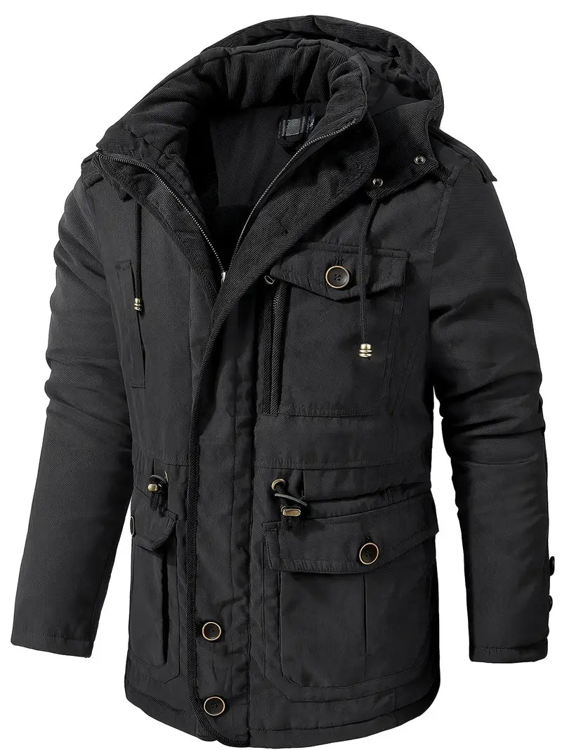 Drune | HerrenWinterjacke mit Kapuze und Taschen