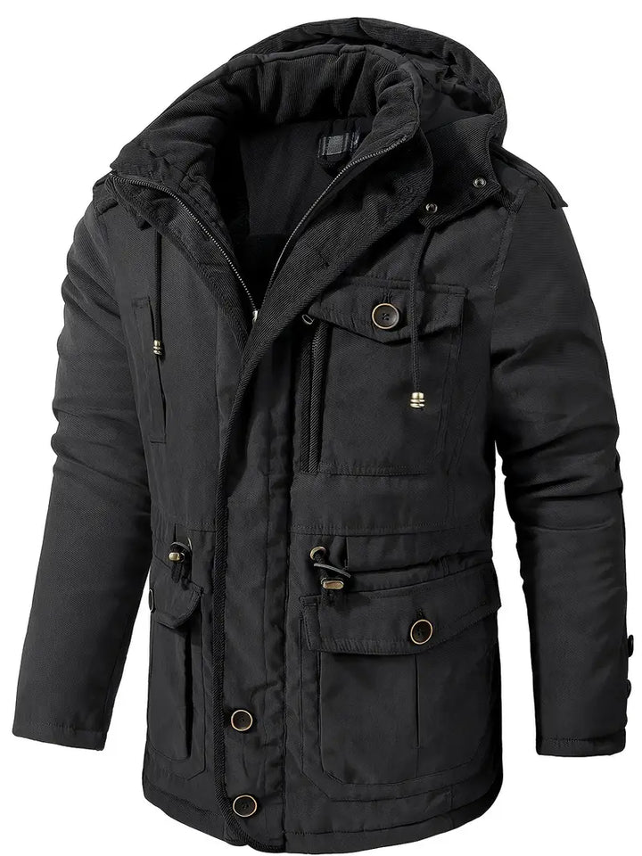 Drune | HerrenWinterjacke mit Kapuze und Taschen