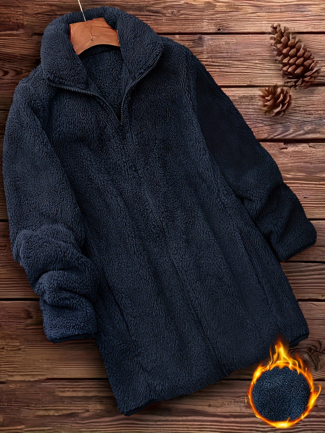 Drune | Plüschjacke Polyester Weich und Warm