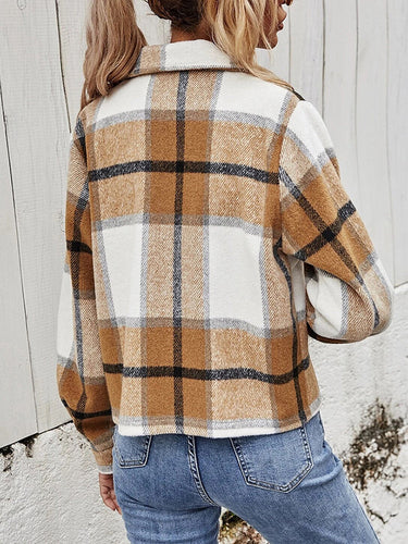 Drune | Karierter Kragenjacke mit Brusttaschen