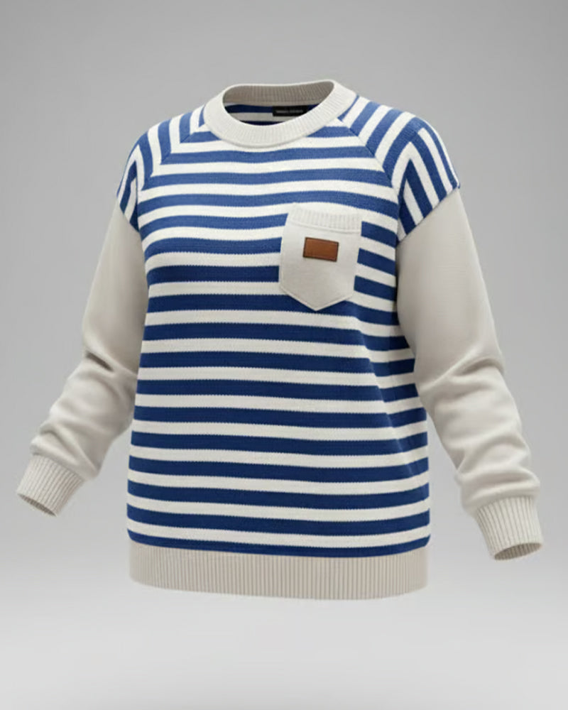 Drune | Pullover mit Kontraststreifen