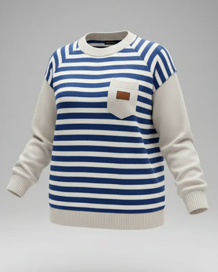 Drune | Pullover mit Kontraststreifen