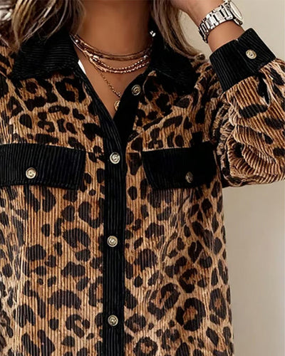 Drune | Revers Leopardenprint Kord