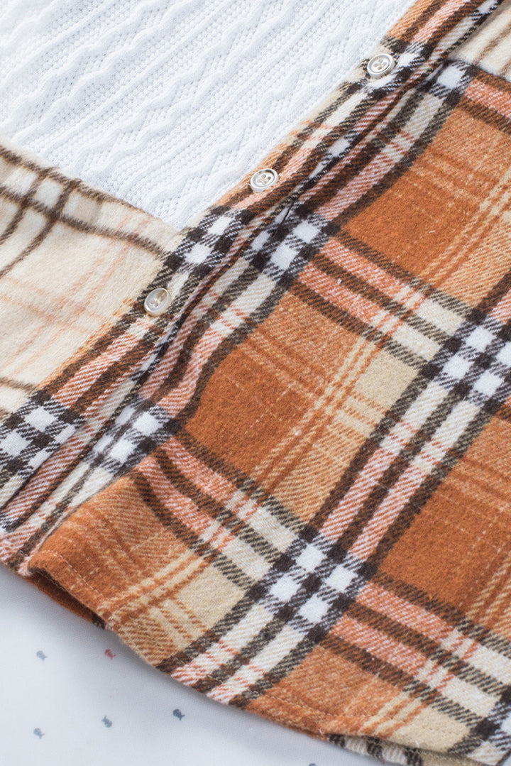 Drune | Gitterhemde mit Patchwork-details Baumwollmischung Perfekt Für Layering