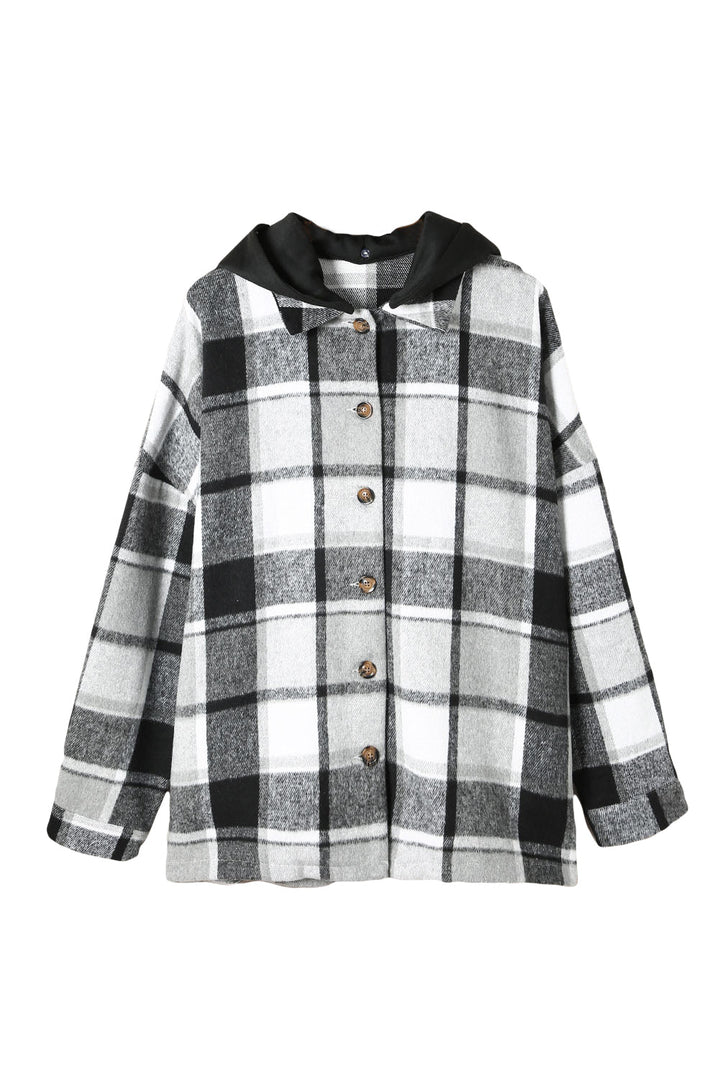 Drune | Gitter Oversized Jacke mit Kapuze Lässiger Komfort Warm und Trendy