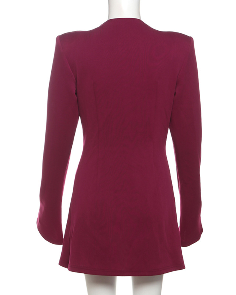 Drune | Slim Einfarbiger Anzugjacke