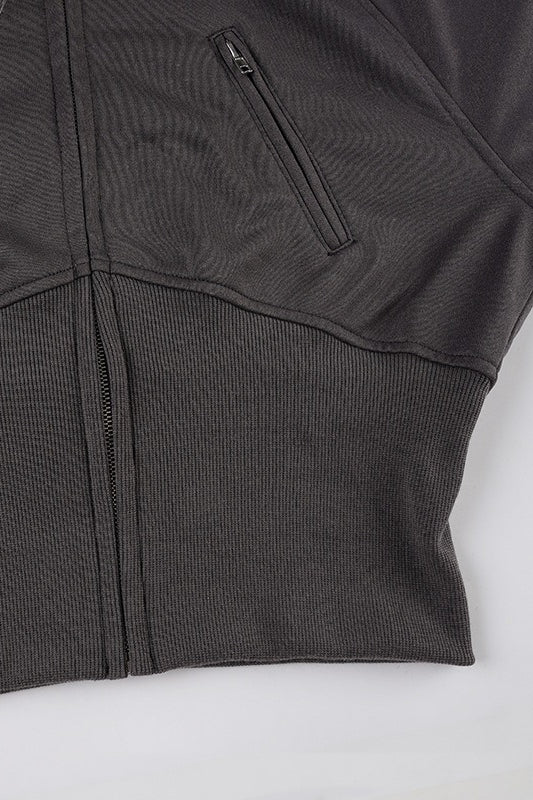 Drune | Stil Sweatshirtjacke mit Pelzbesatz