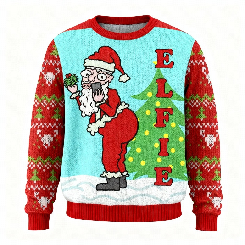 Drune | Lustiger hässlicher Weihnachtspullover für Männer & Frauen - Verspielt Santa Claus Druck
