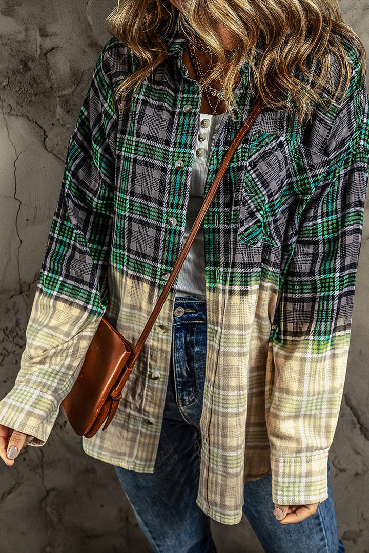 Drune | Patchwork Cam Jacket in Checkered Cotton Blend Trendy und Unique