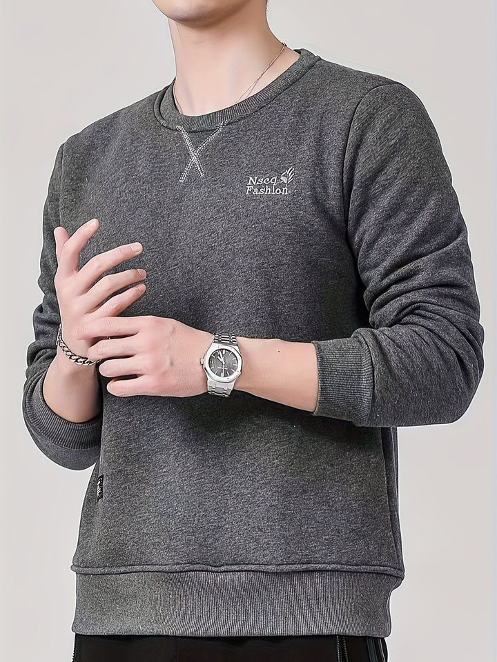 Drune | einfarbiger Baumwolle Sweatshirt für Männer - Perfekt für den Alltag