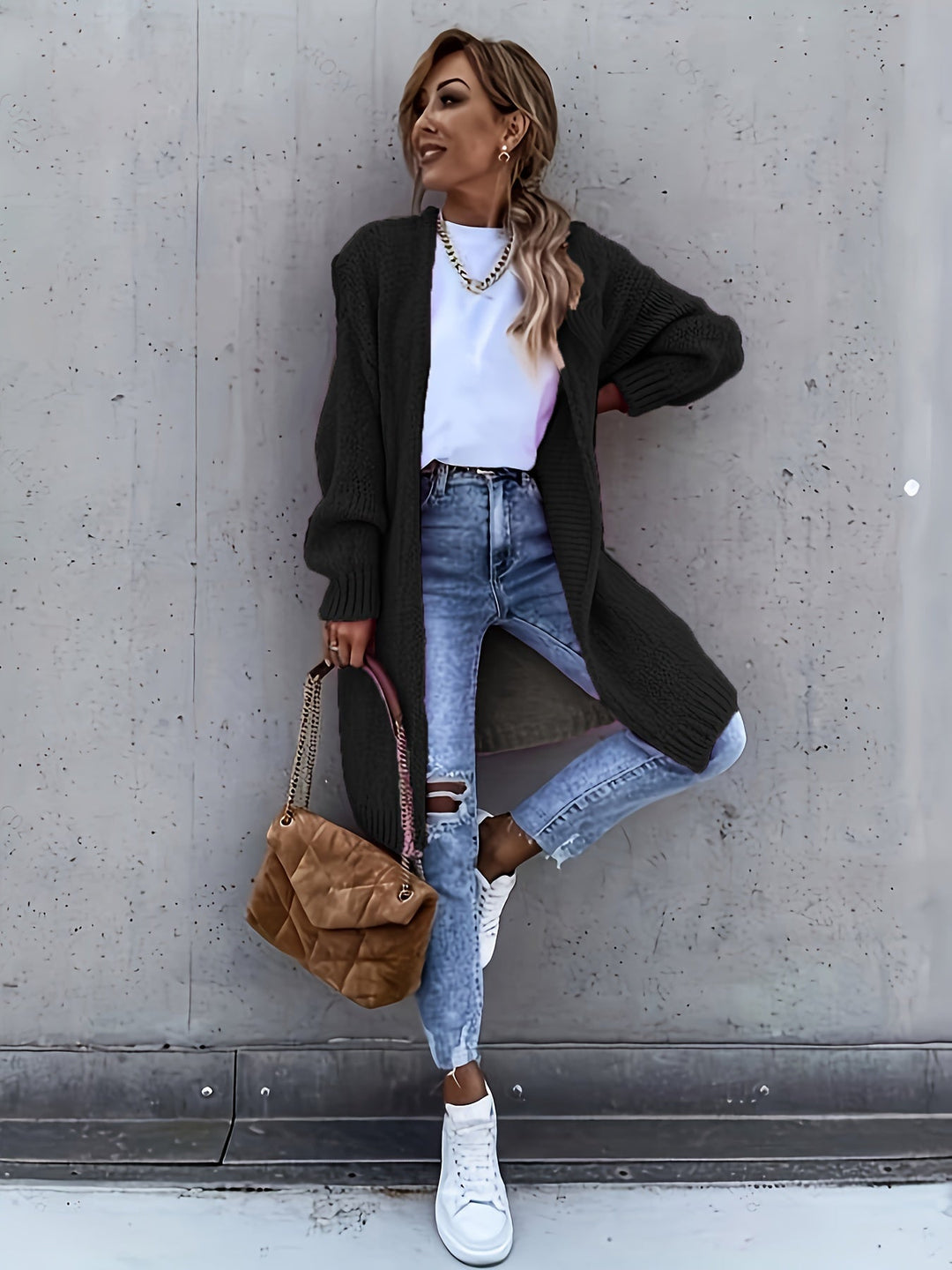 Drune | Langarm Gestrickte Strickjacke Für Damen - Perfekt für Alltagstragen