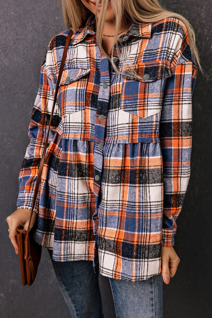 Drune | Checkered Shirt With A-cut Cotton Blend Ideal for Everyday Look