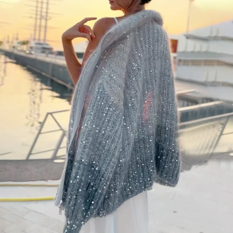 Drune | Knit cardigan with glitter sequins
