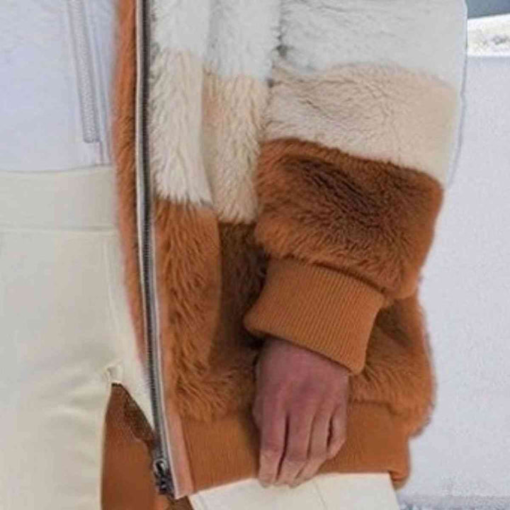 Drune | Color Block Zip-Up Kapuzenjacke