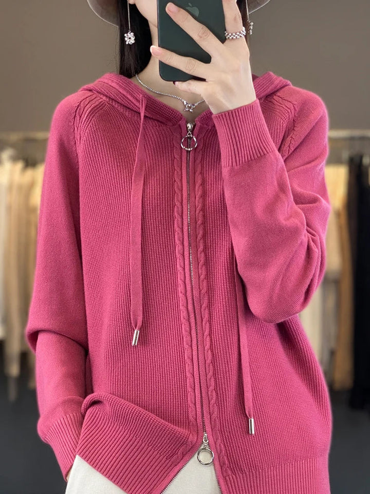 Drune | Luxuriöser Kapuzen-Cardigan