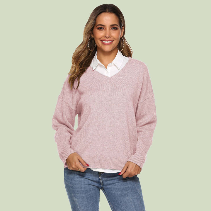 Drune | Strickpullover V-Ausschnitt Relaxed Fit Lange Ärmel Weich Und Bequem