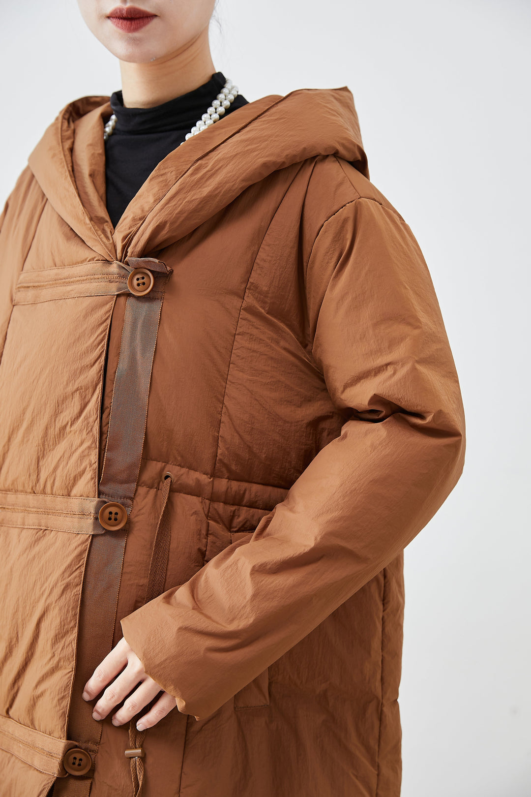 Drune | Patchwork Ente Daune Puffermäntel Mit Kapuze Übergroß Winter