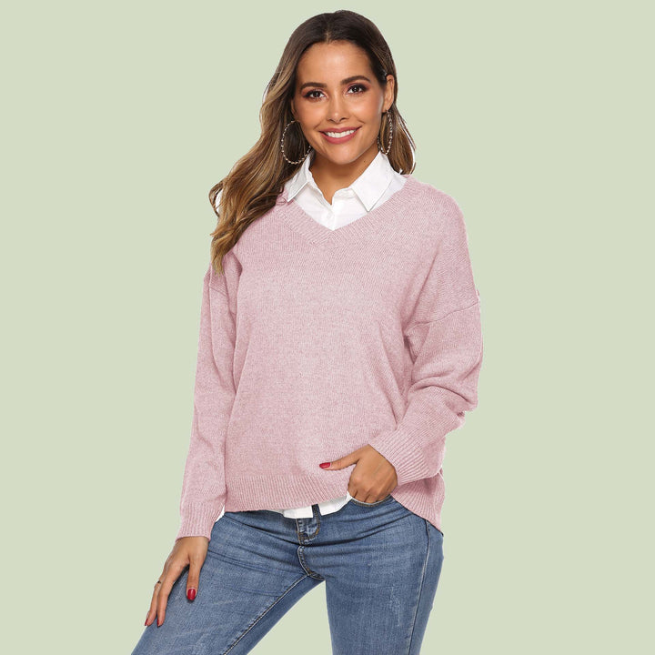 Drune | Strickpullover V-Ausschnitt Relaxed Fit Lange Ärmel Weich Und Bequem