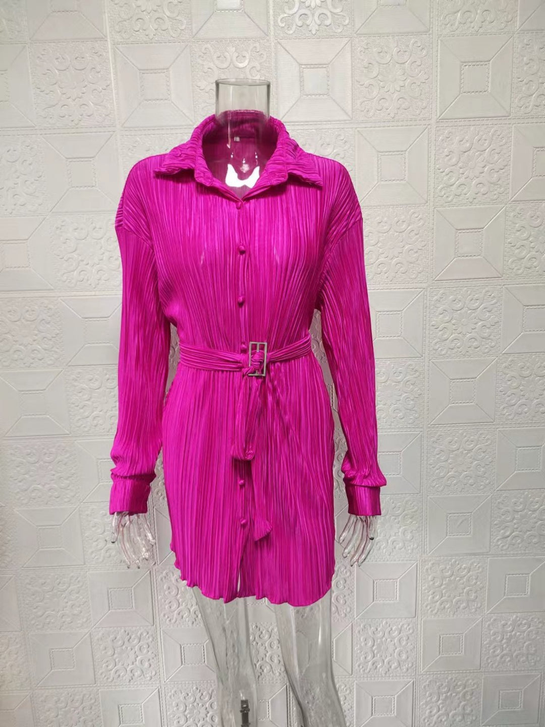Drune | Langärmeliges Kleid mit Schnürsenkeln und elastischer Taille