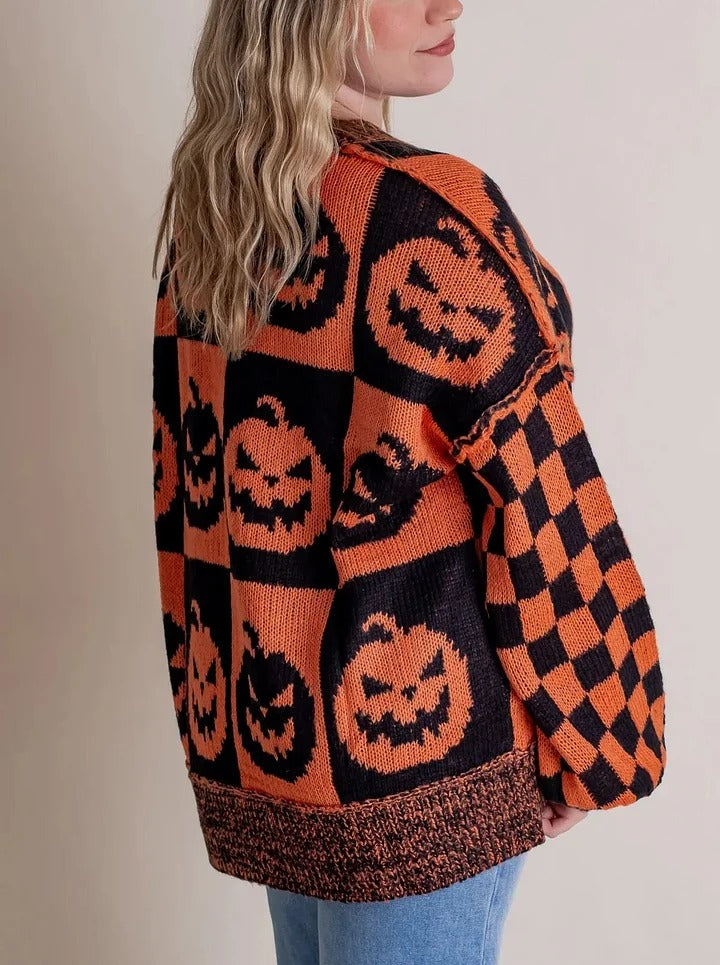 Drune | Karierter Strickpullover