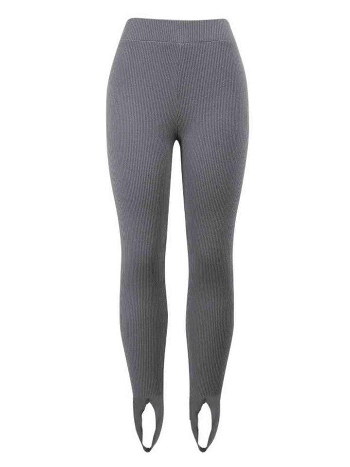 Drune | Geripptes Mittel Taillen Leggings