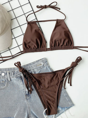 Drune | Strapless Ruched Bikini Set