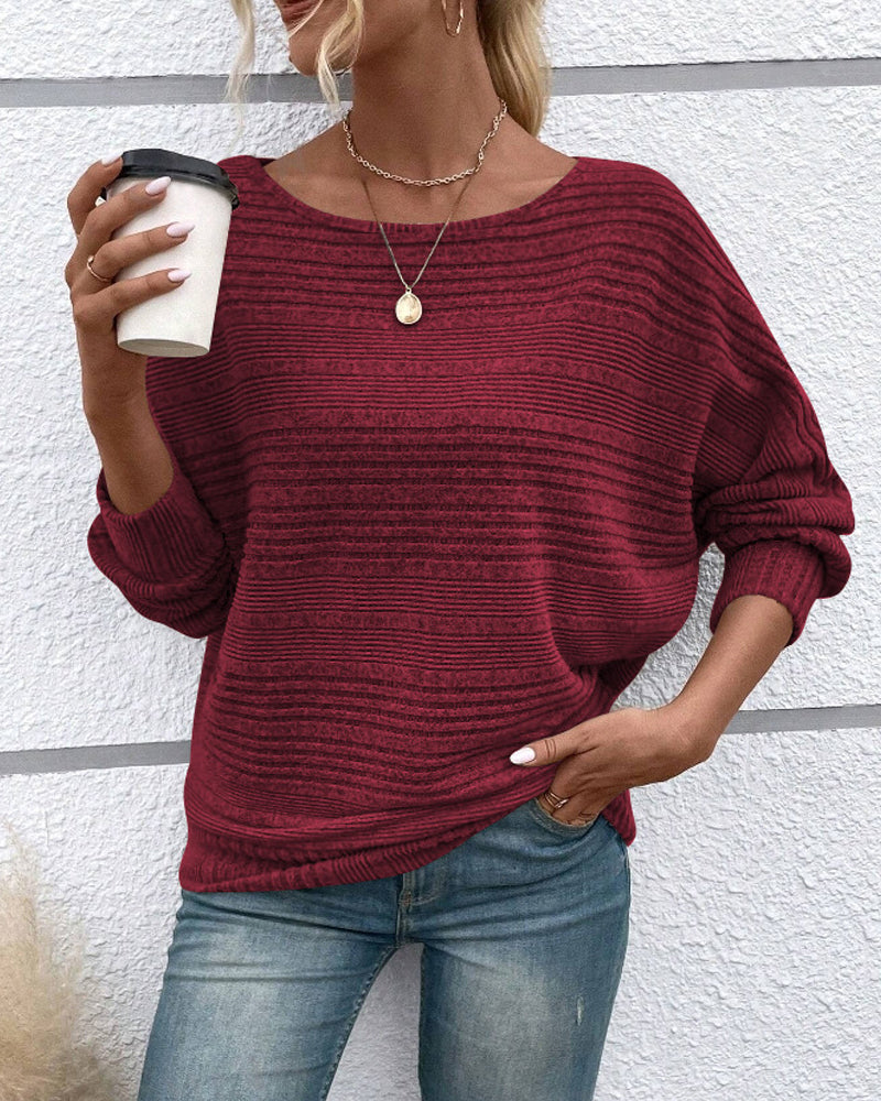 Drune | Langarmshirt mit Rundhals und Streifen