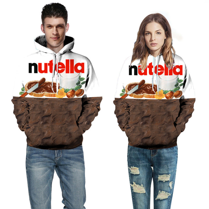 Unisex Kapuzenpullover mit kreativem Nutella-Design Drune