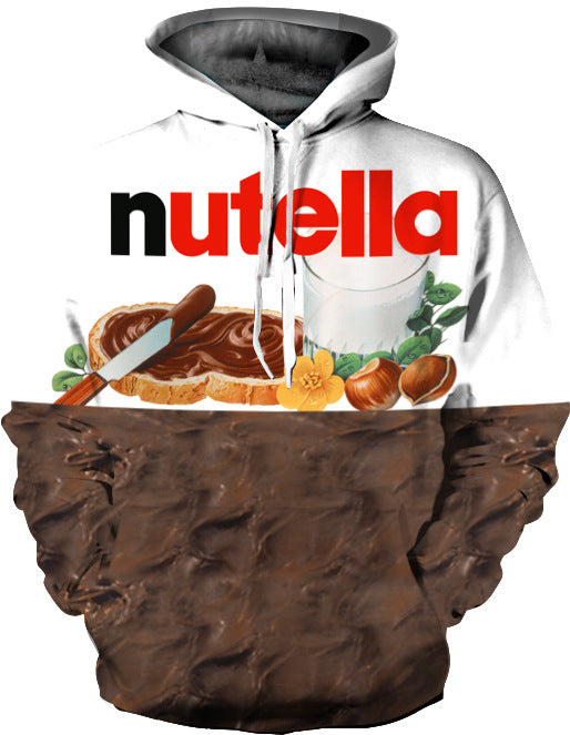 Unisex Kapuzenpullover mit kreativem Nutella-Design Drune