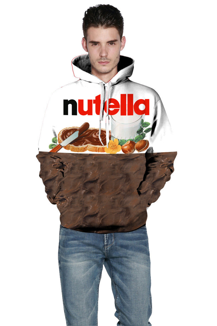 Unisex Kapuzenpullover mit kreativem Nutella-Design Drune