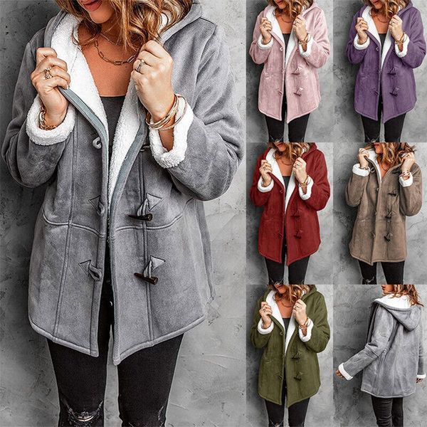 Drune | Warme & Kuschelige Fleece-Damenjacke mit Kapuze