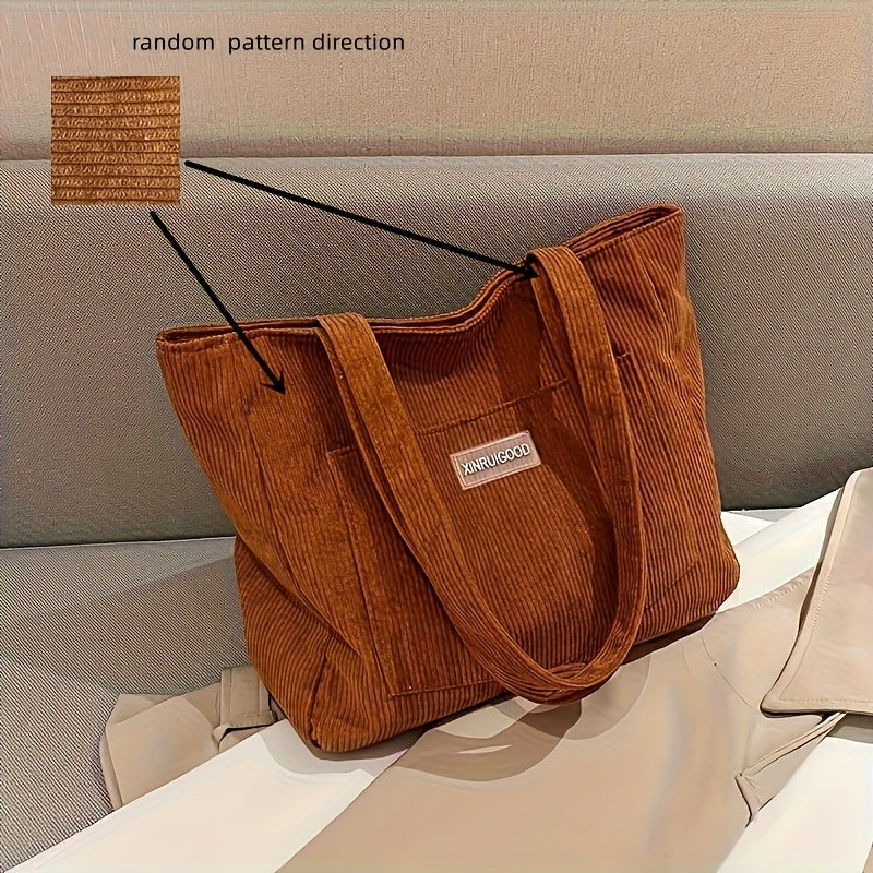 Drune | Elegante Damen-Tasche Aus Hochwertigem Cordstoff Vegan Leather
